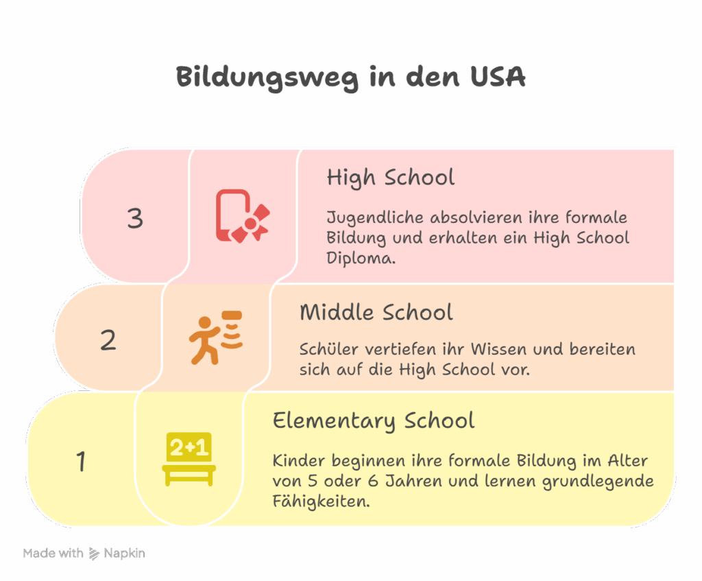 Bildungsweg in den USA - Aufbau des Schulsystems