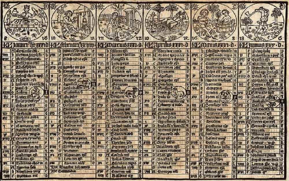 Calendario Inglés